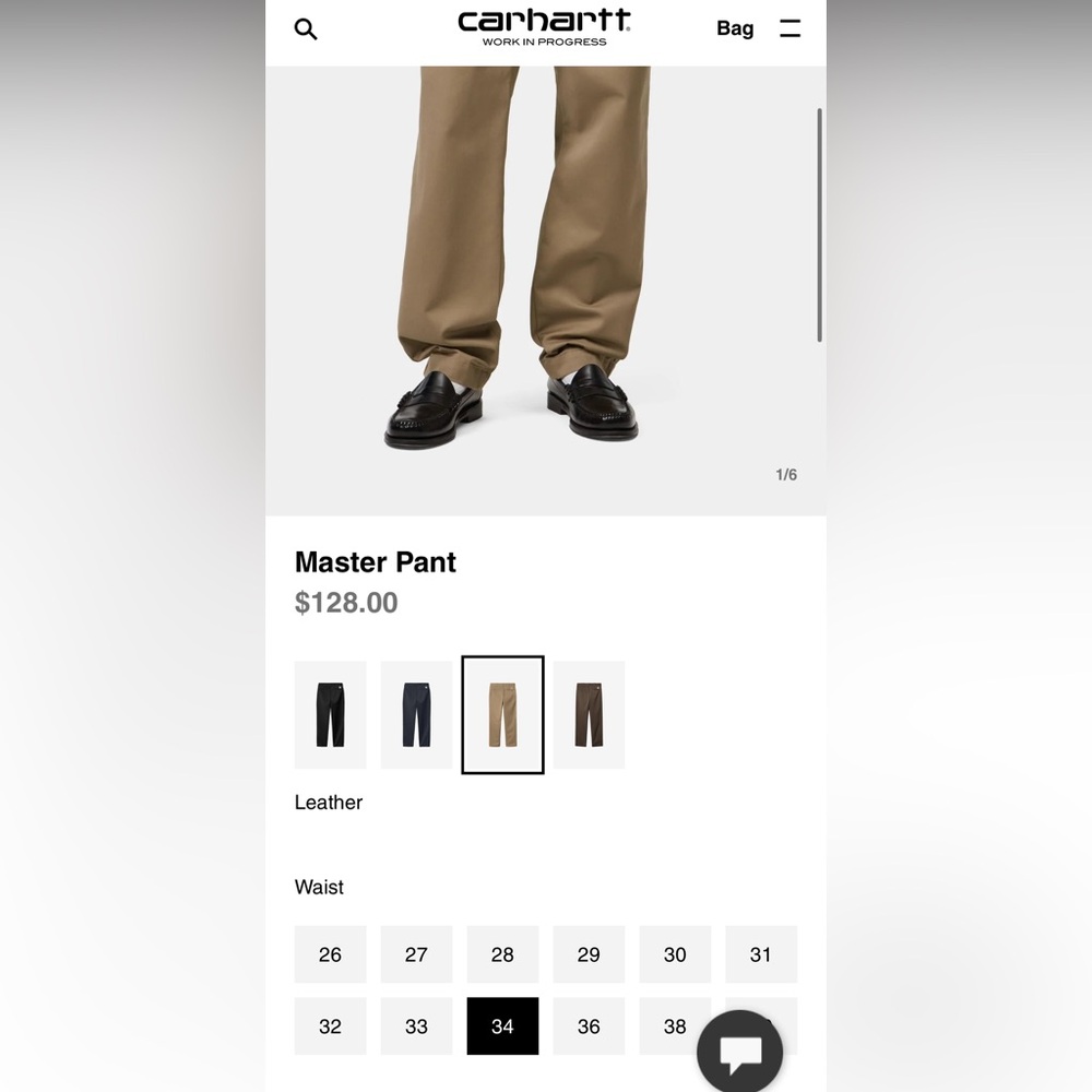 Carhartt WIP Skater Pants - 34x34 - Picture 9 of 11
